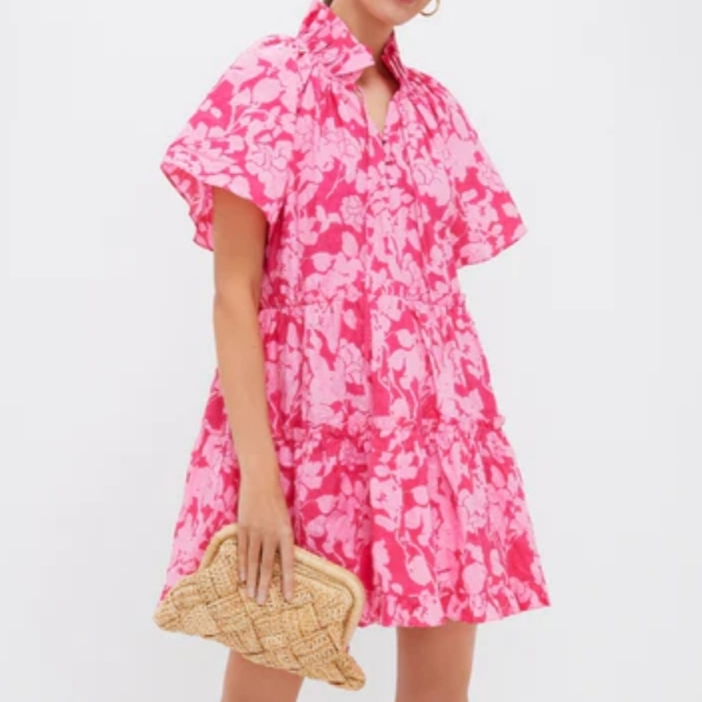 Tuckernuck Hyacinth House "Thea" Pink Floral Mini Dress (XXS)